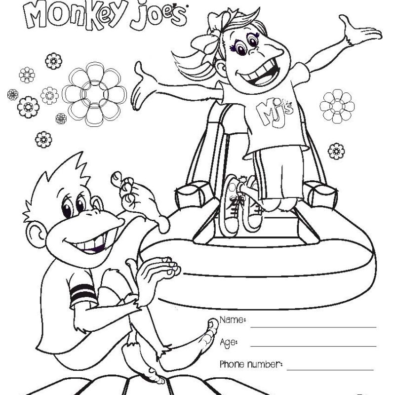 Coloring sheet - Generic MJ Slide coloring sheet with Name