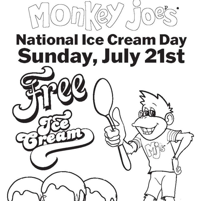 Coloring sheet - National Ice Cream Day 2024